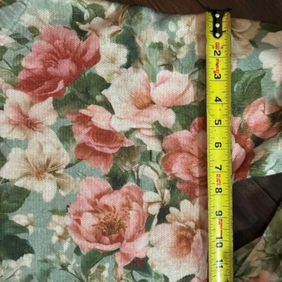 NWOT Gorgeous Pink Green Floral Print Knit Cardigan Sweater Size 3X - Picture 11 of 14